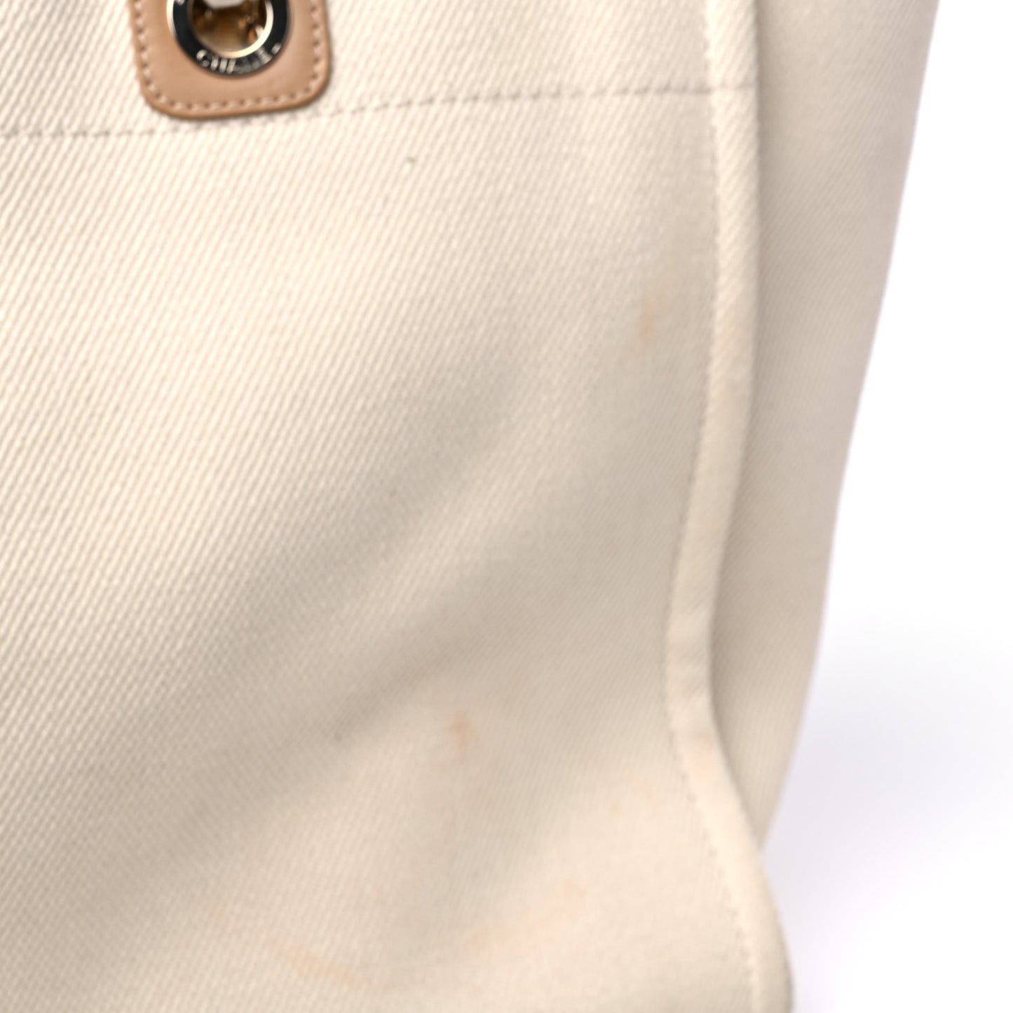 cc Canvas Pearl Large Deauville Tote Ecru Beige