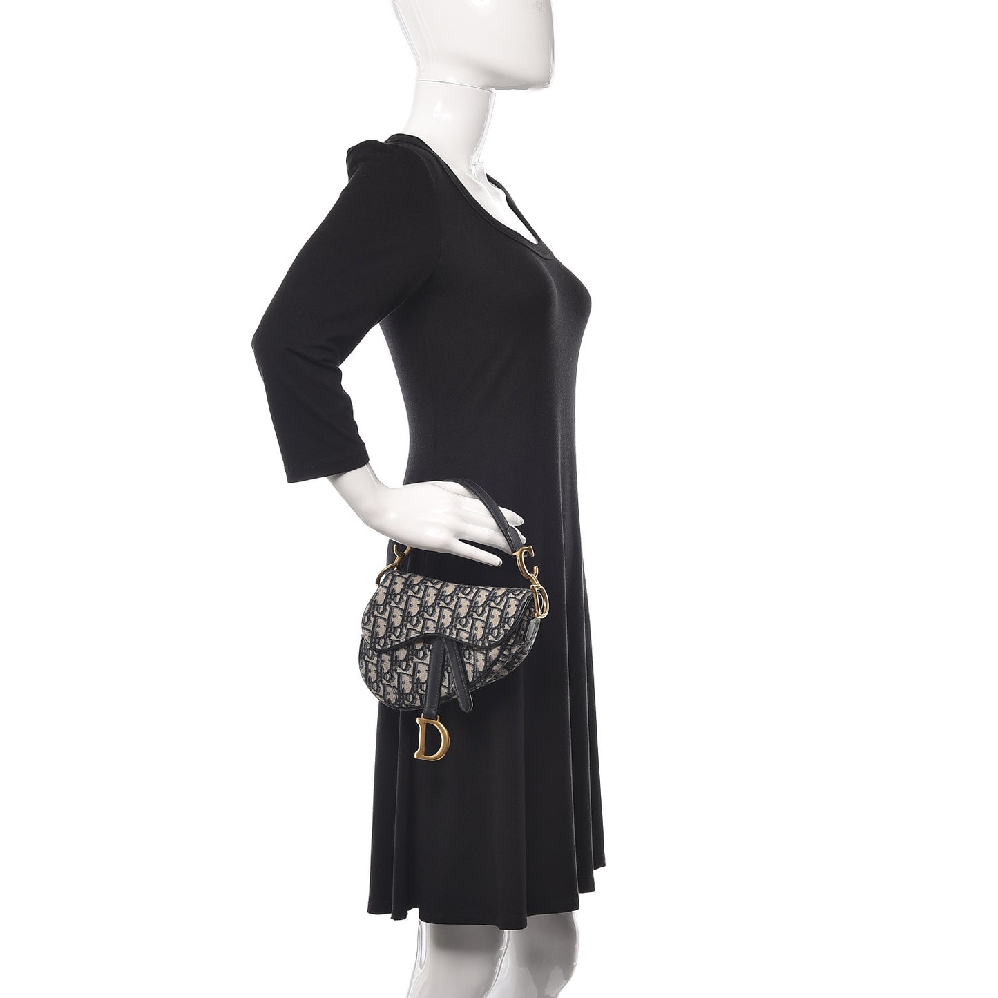 CHRISTIAN D Oblique Mini Saddle Bag Blue