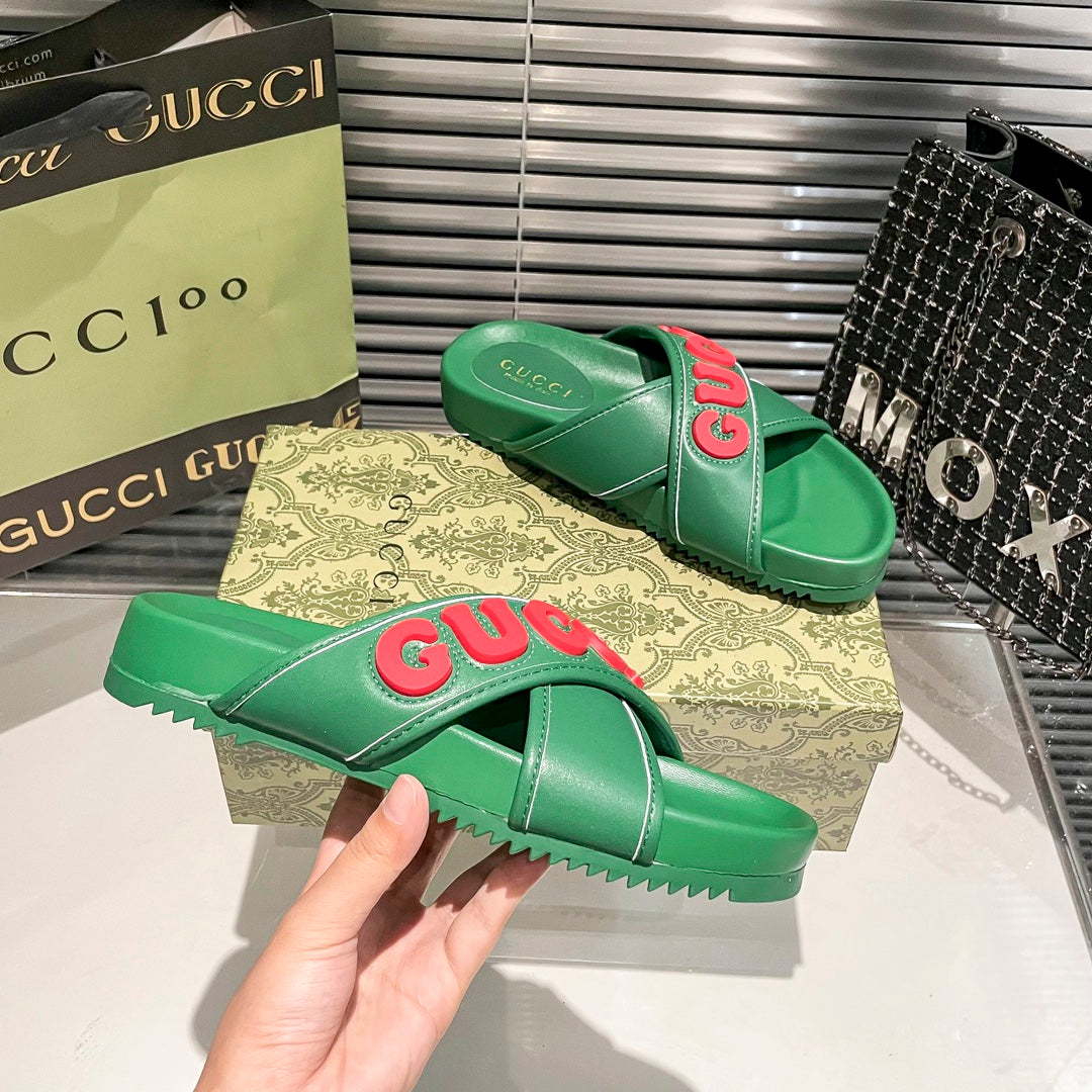 Couple Cross Strap Flats