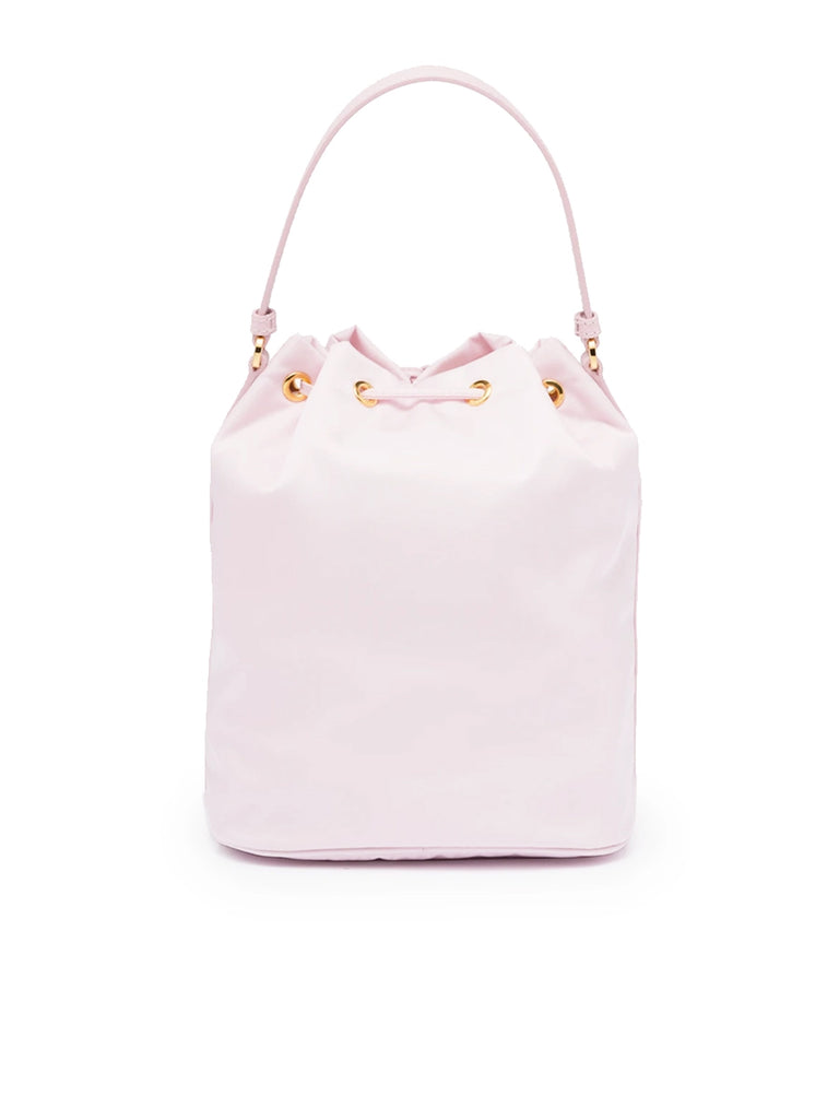 PP Duet Re-Nylon Bucket Shoulder Bag in Alabaster Pink