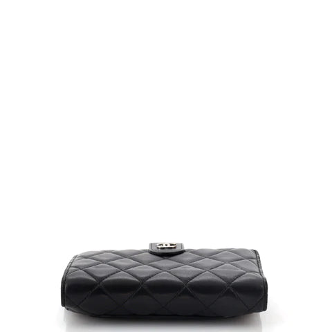 CC French Wallet Quilted Lambskin
