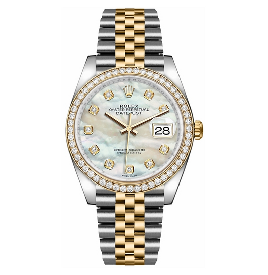 Rlx Datejust 36 Mother of Pearl Diamond Watch 116243-0018