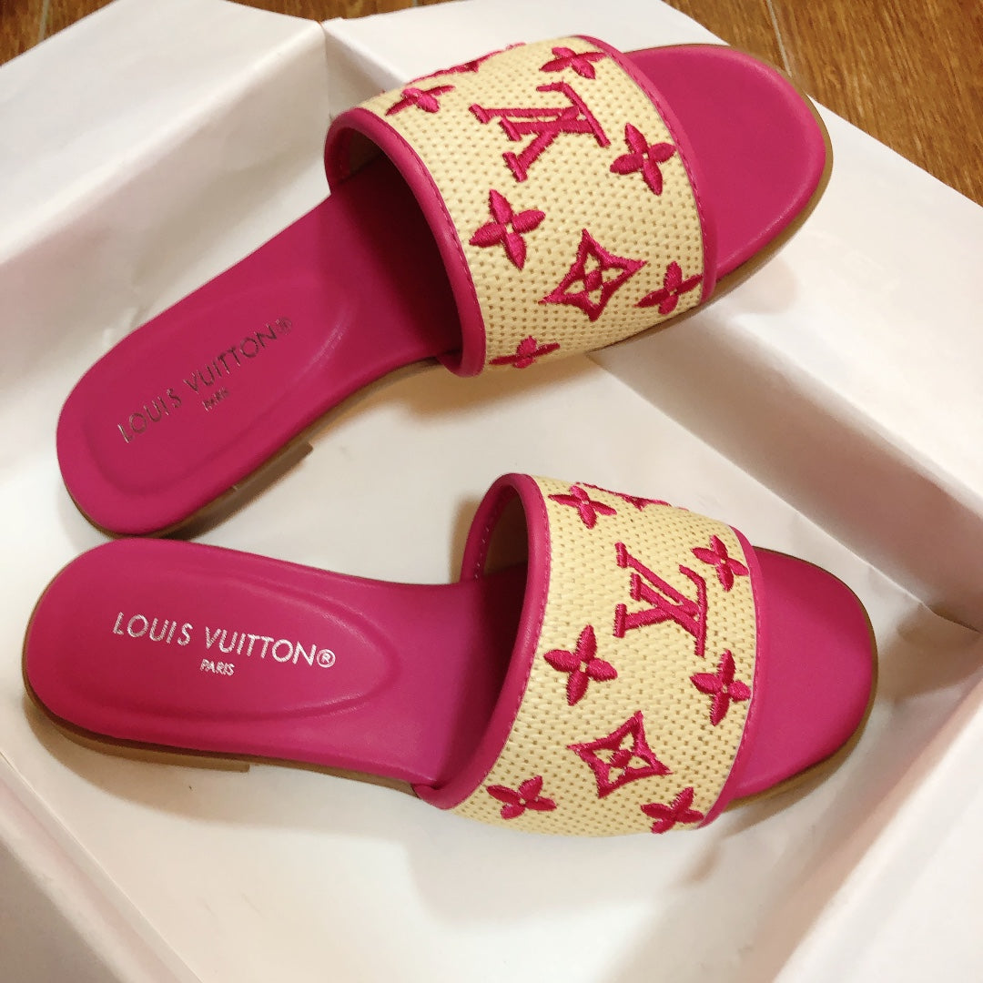 Woven Embroidered Slippers