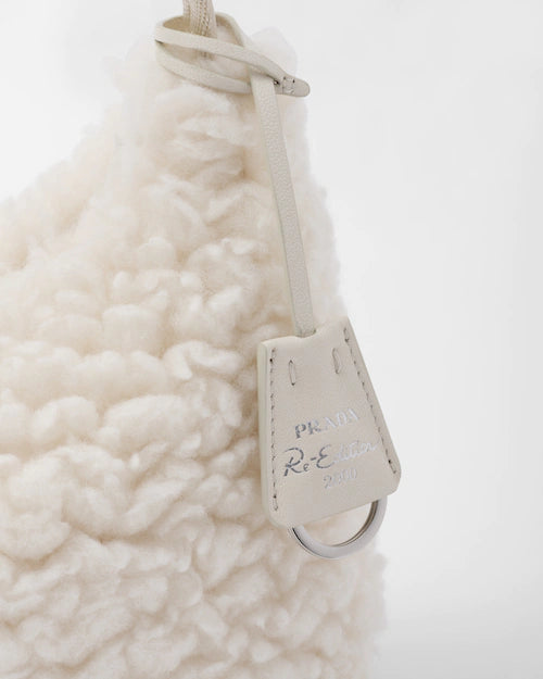 Re-Edition 2000 wool and cashmere mini-bag - Natural