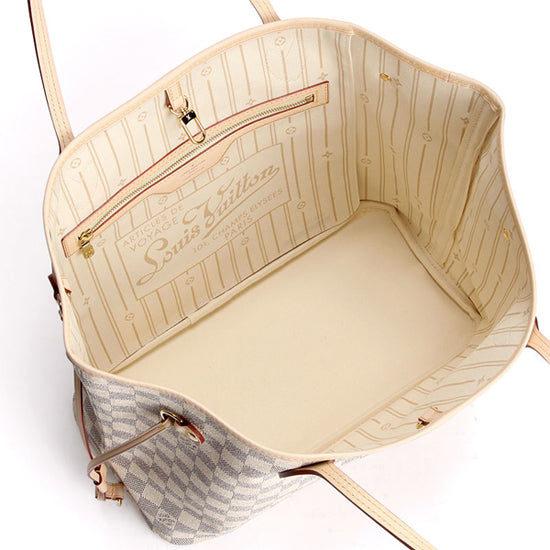 L N51107 Neverfull MM Shoulder Bag Damier Azur Canvas