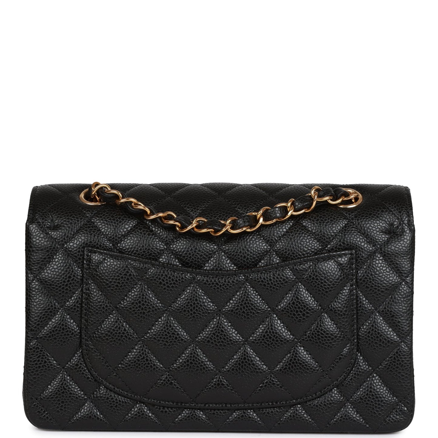 CC Small Classic Double Flap Black Caviar Gold Hardware