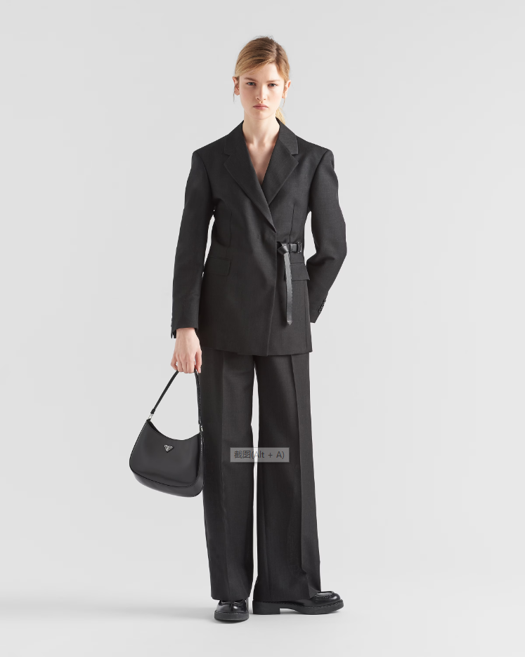 PP Cleo brushed leather shoulder bag - Black