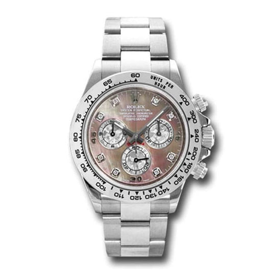 RLX Cosmograph Daytona 18k White Gold, Dark mother of pearl dial, Oyster bracelet 116509-0044
