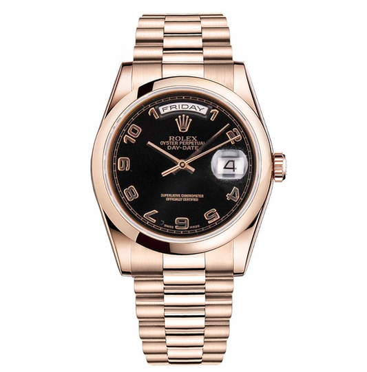 RLX President Day-Date 36 Solid 18k Rose Gold Watch 118205-0059