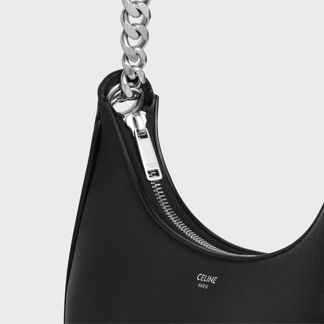 MEDIUM AVA CHAIN IN SMOOTH CALFSKIN BLACK