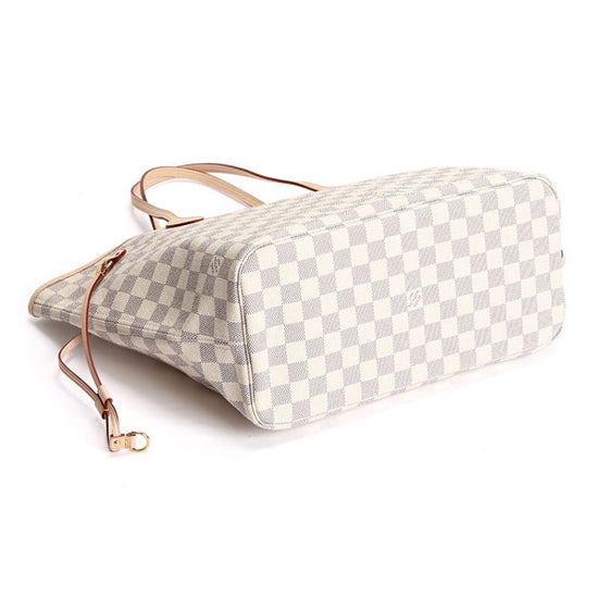L N51107 Neverfull MM Shoulder Bag Damier Azur Canvas