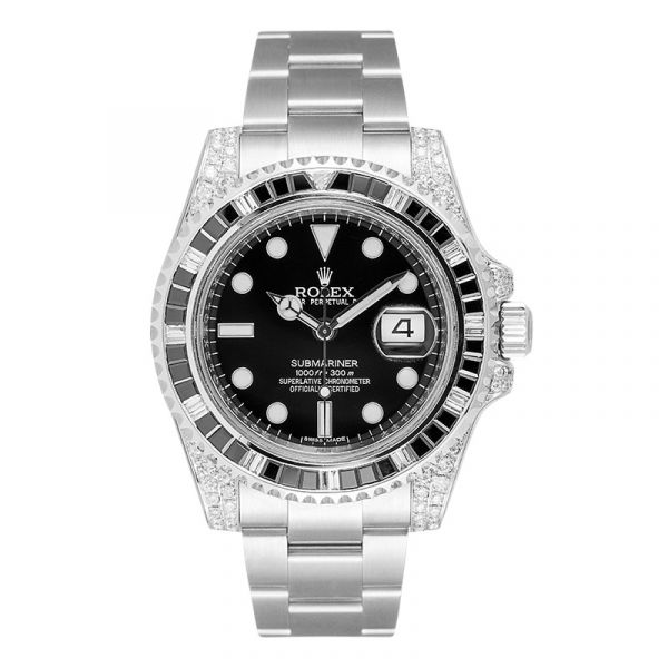 Rlx Submariner Date 116659 SABR 18K White Gold Diamonds Sapphires UNWORN