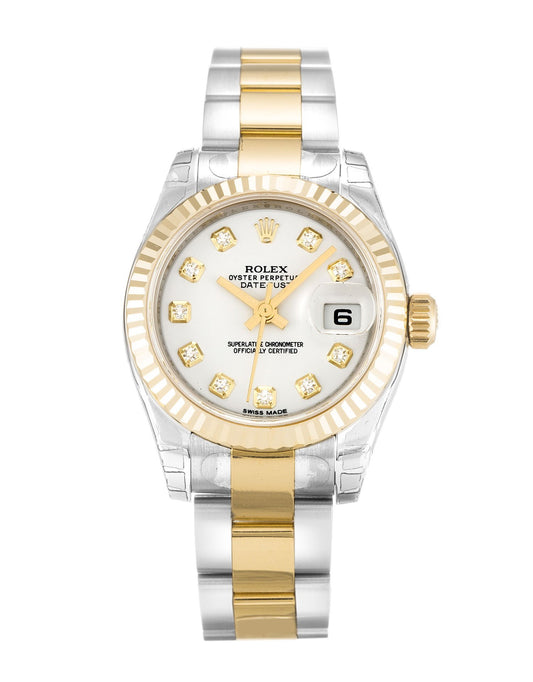 Rw Datejust Lady White Diamond Dial 179173