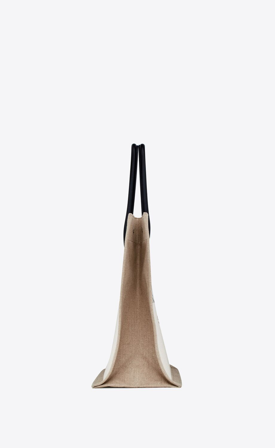 Y RIVE GAUCHE LARGE TOTE BAG IN PRINTED CANVAS AND LEATHER