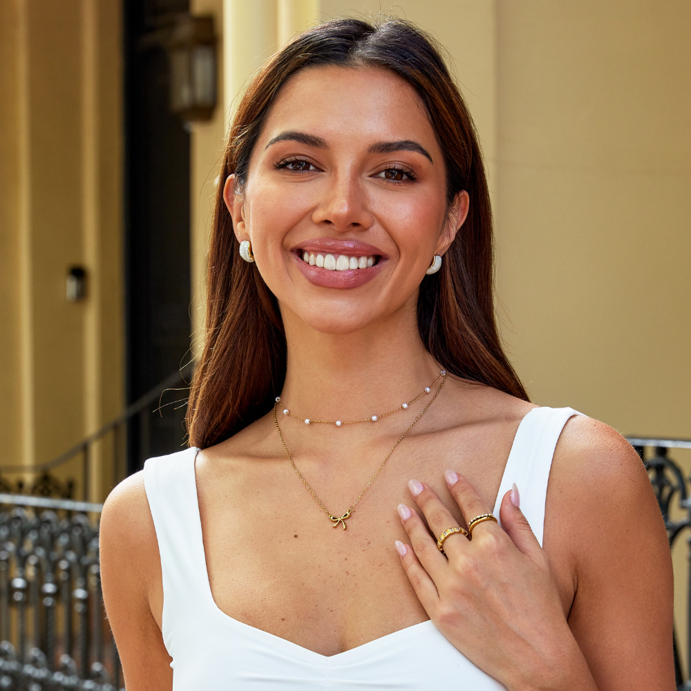 Mother Of Pearl Semi Hoop Earrings