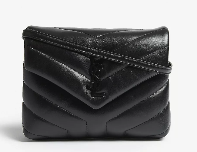 Y small Toy Loulou Leather Crossbody Bag �C Black