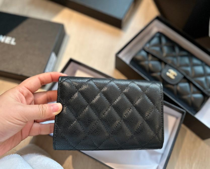 cc new arrival wallet caviar leather size: 15.5*10cm