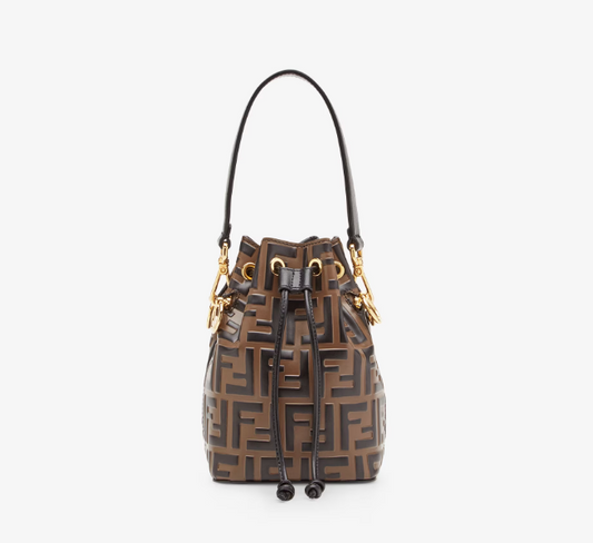 Fen Mon Tresor Beige leather mini-bag