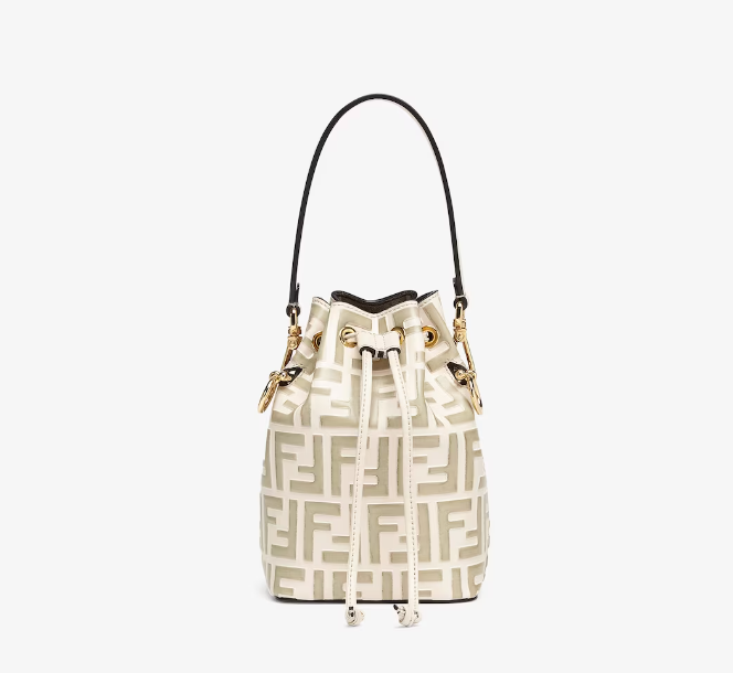 Fen Mon Tresor Beige leather mini-bag