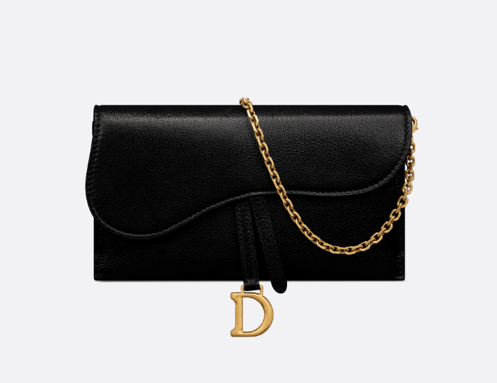 D Saddle Wallet in Goatskin Queen Mint