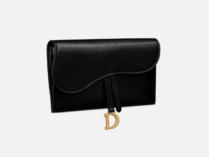 D Saddle Wallet in Goatskin Queen Mint