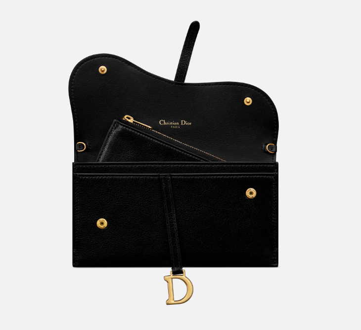 D Saddle Wallet in Goatskin Queen Mint