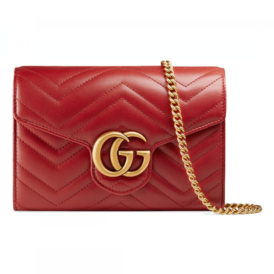 GC431 GG Marmont matelassé mini bag / 8"W x 5"H x 2.5"D