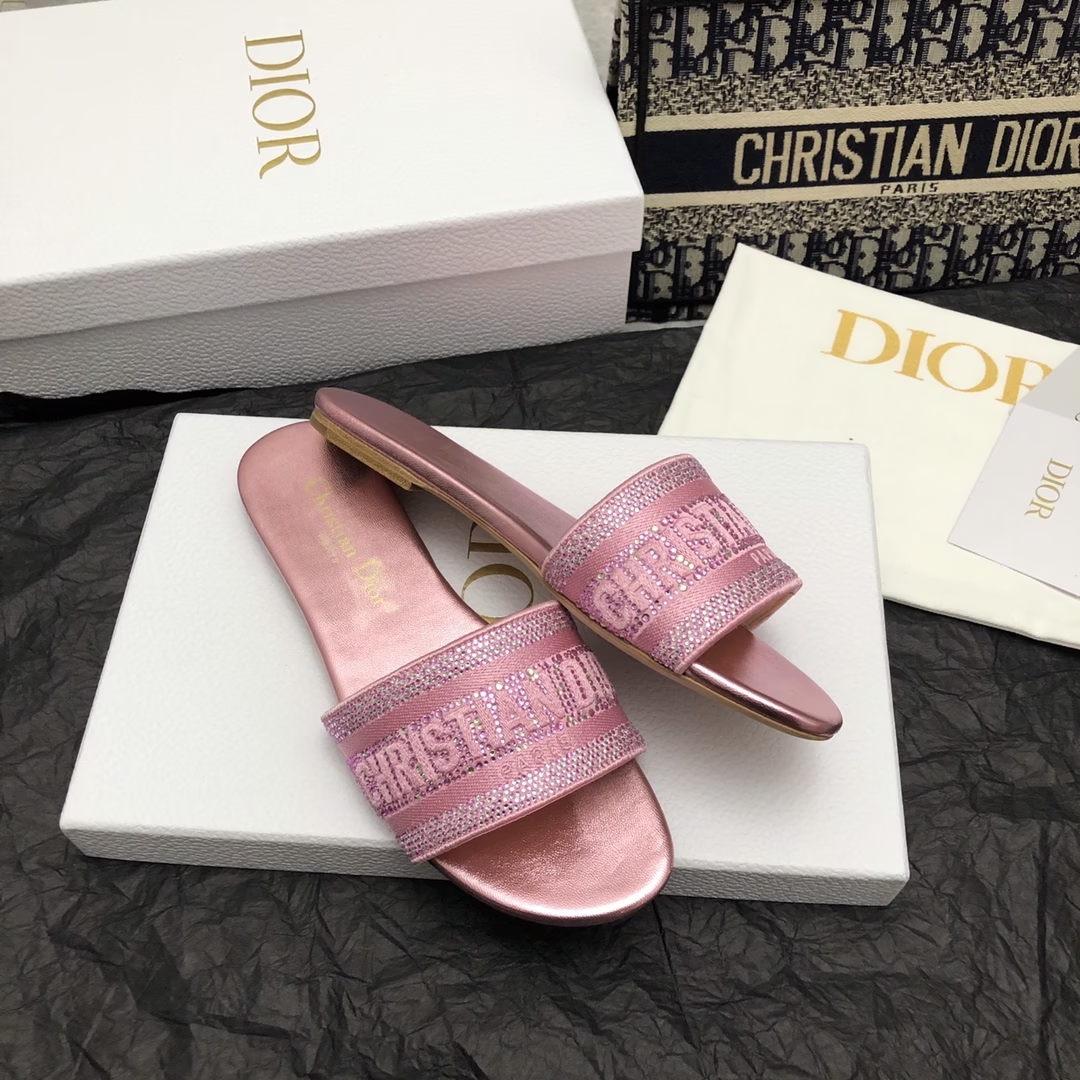 D new arrival women slippers with diamond