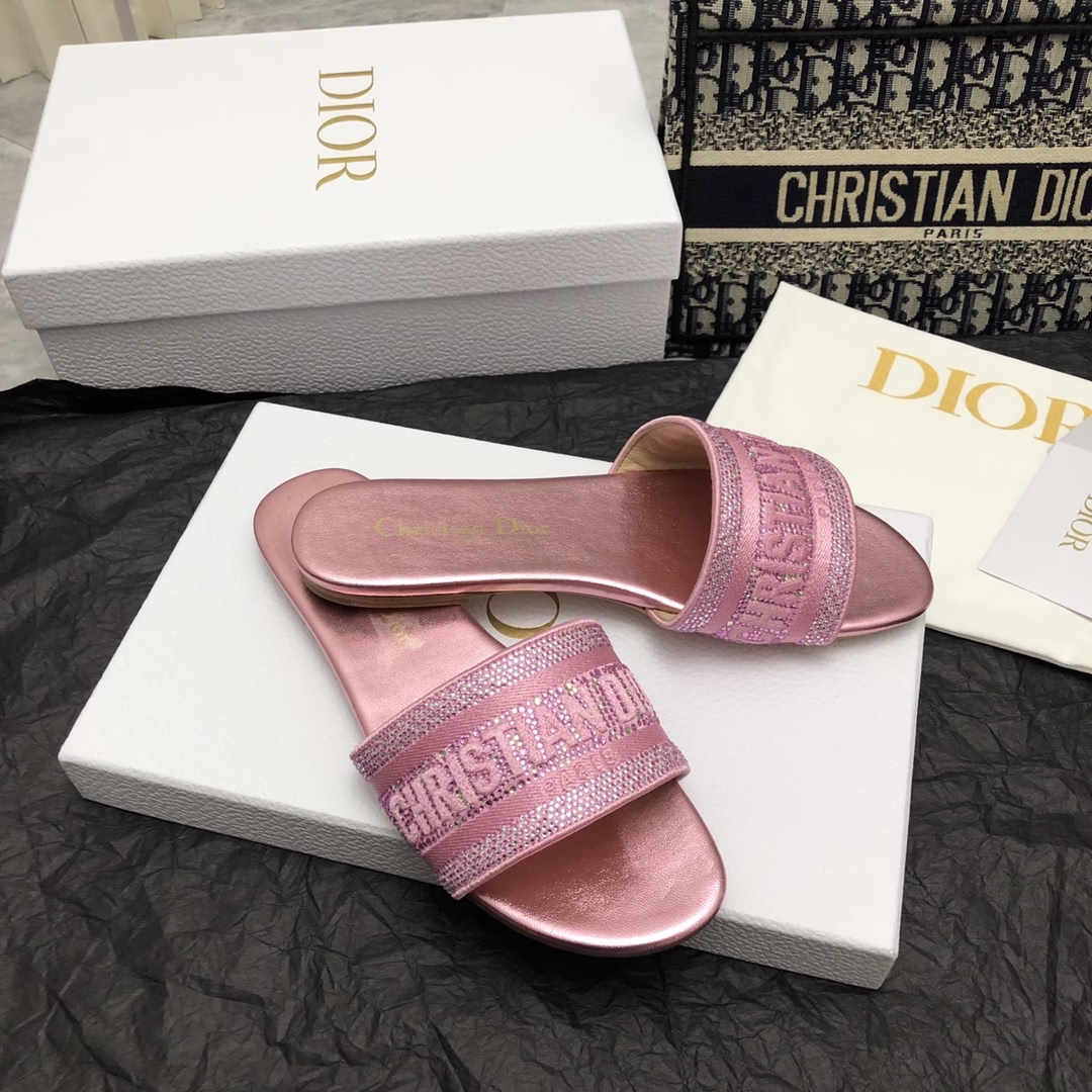 D new arrival women slippers with diamond