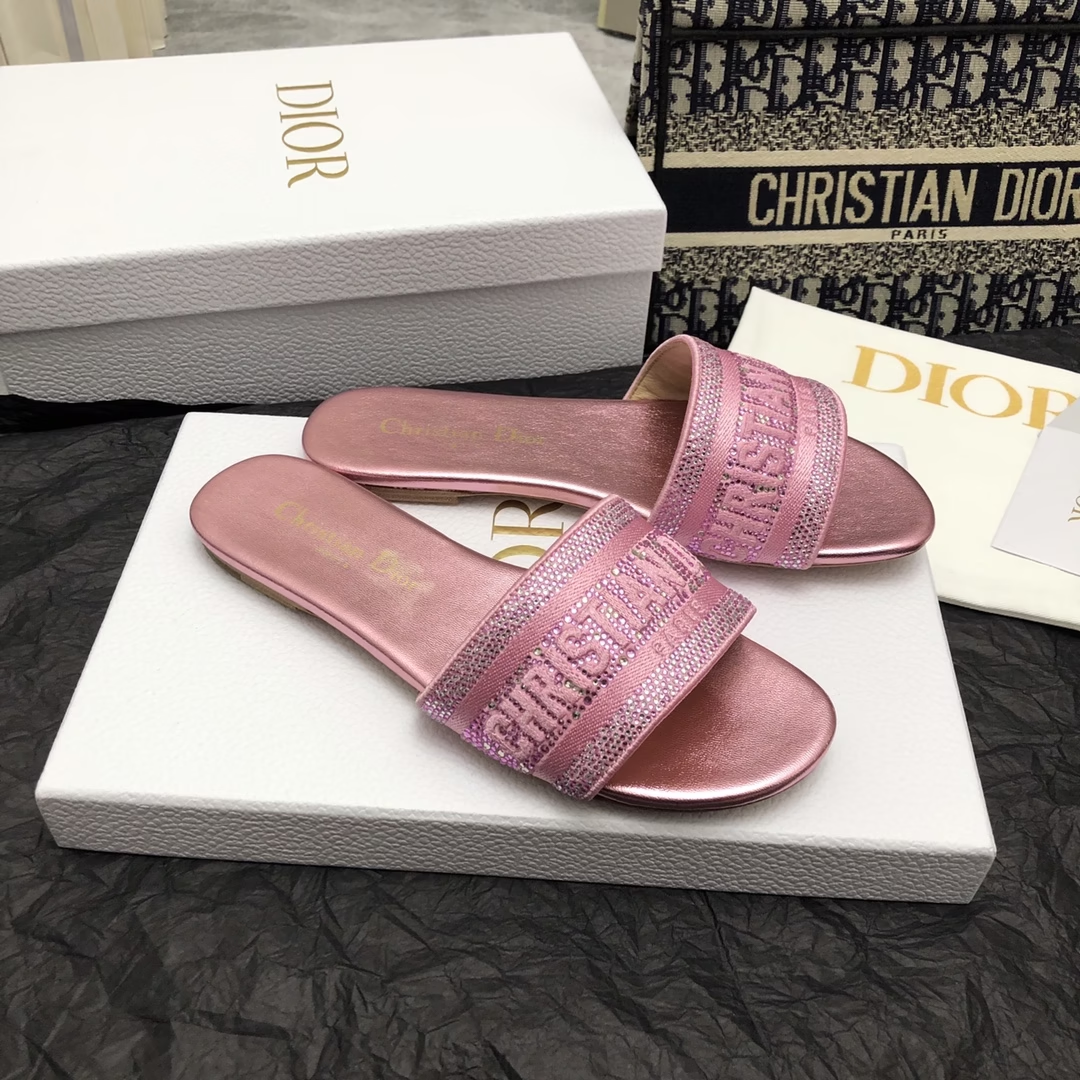 D new arrival women slippers with diamond
