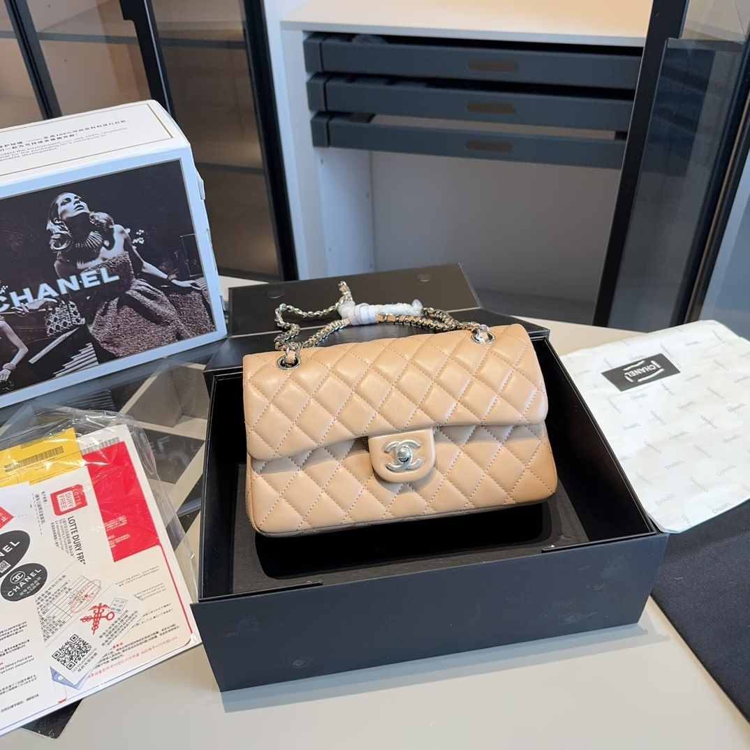 Cc new arrival Lambskin silver Hardware size: 23 *14*6 cm