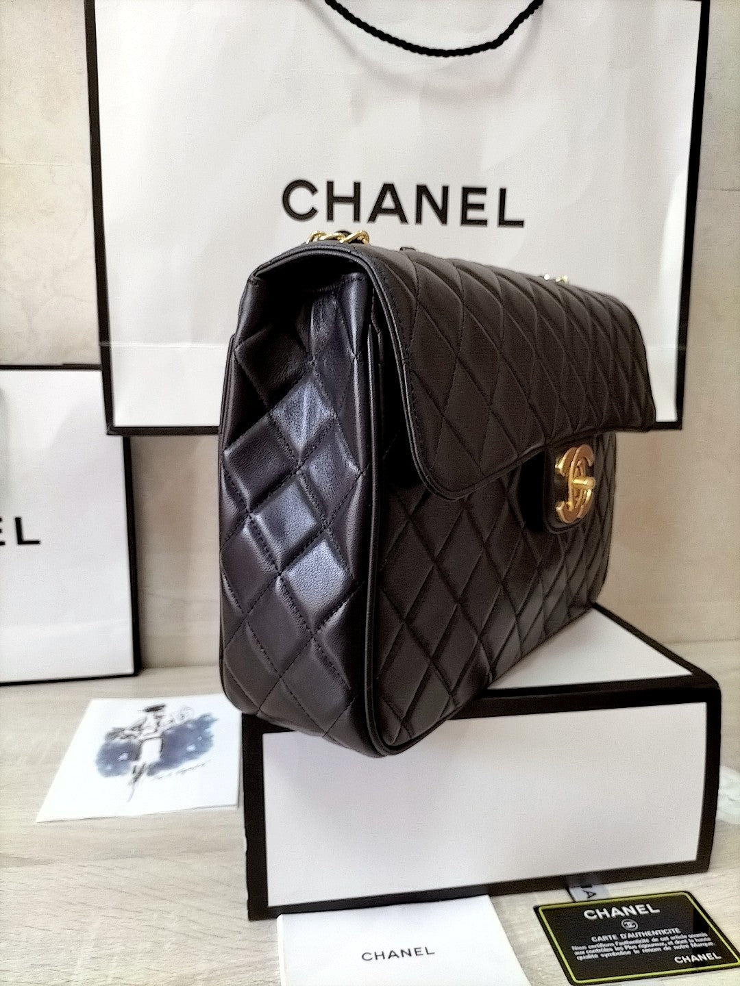 CC Classic Flap Bag size; 30*21*8cm