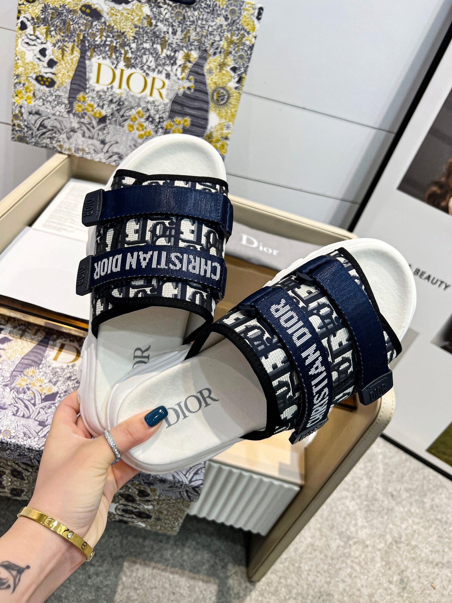 D new arrival men and women slippers heels 5 cm