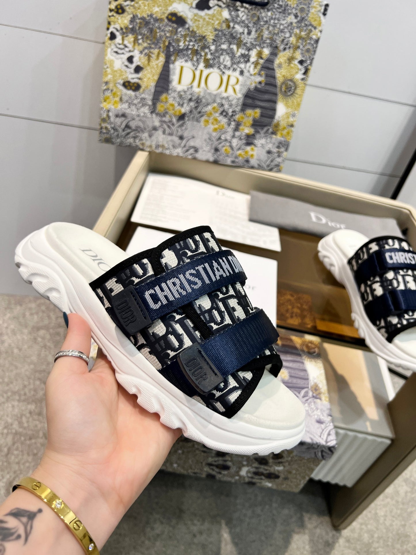 D new arrival men and women slippers heels 5 cm