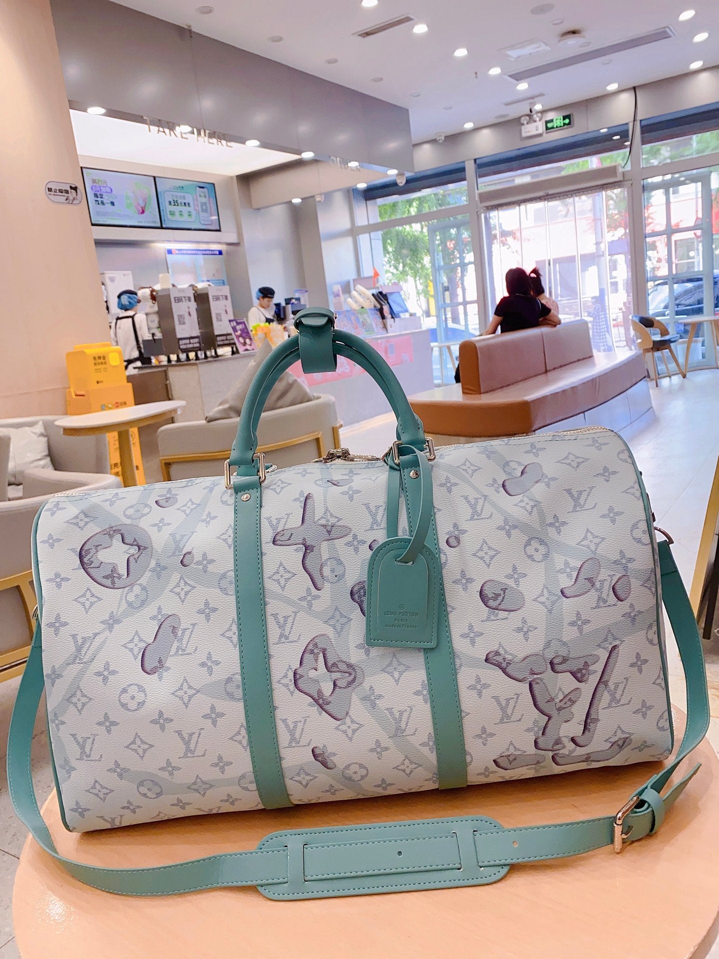 Louis N50069 KEEPALL BANDOULIÈRE 50 Damier Salt bag size: 50*29*23 cm