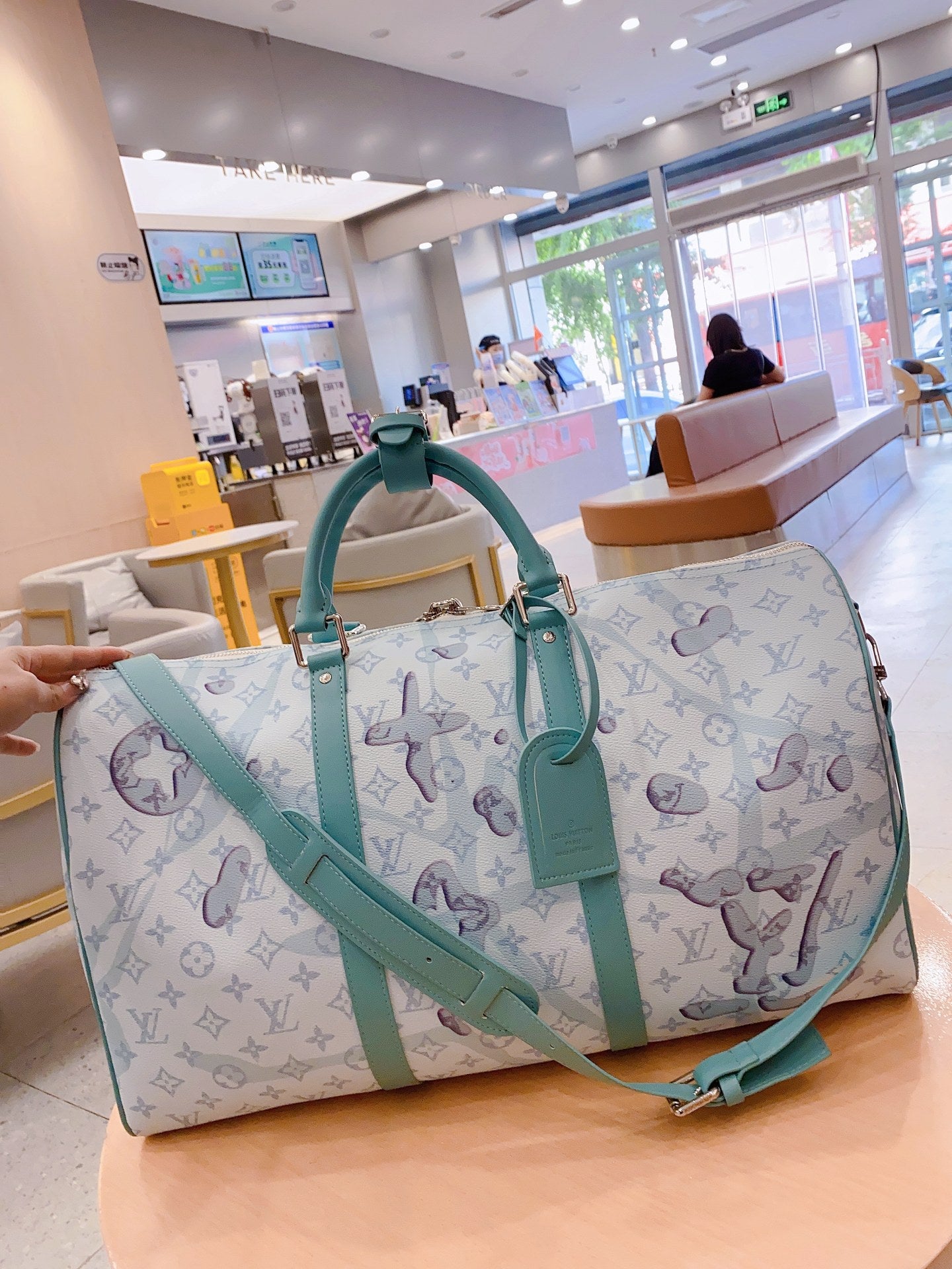 Louis N50069 KEEPALL BANDOULIÈRE 50 Damier Salt bag size: 50*29*23 cm