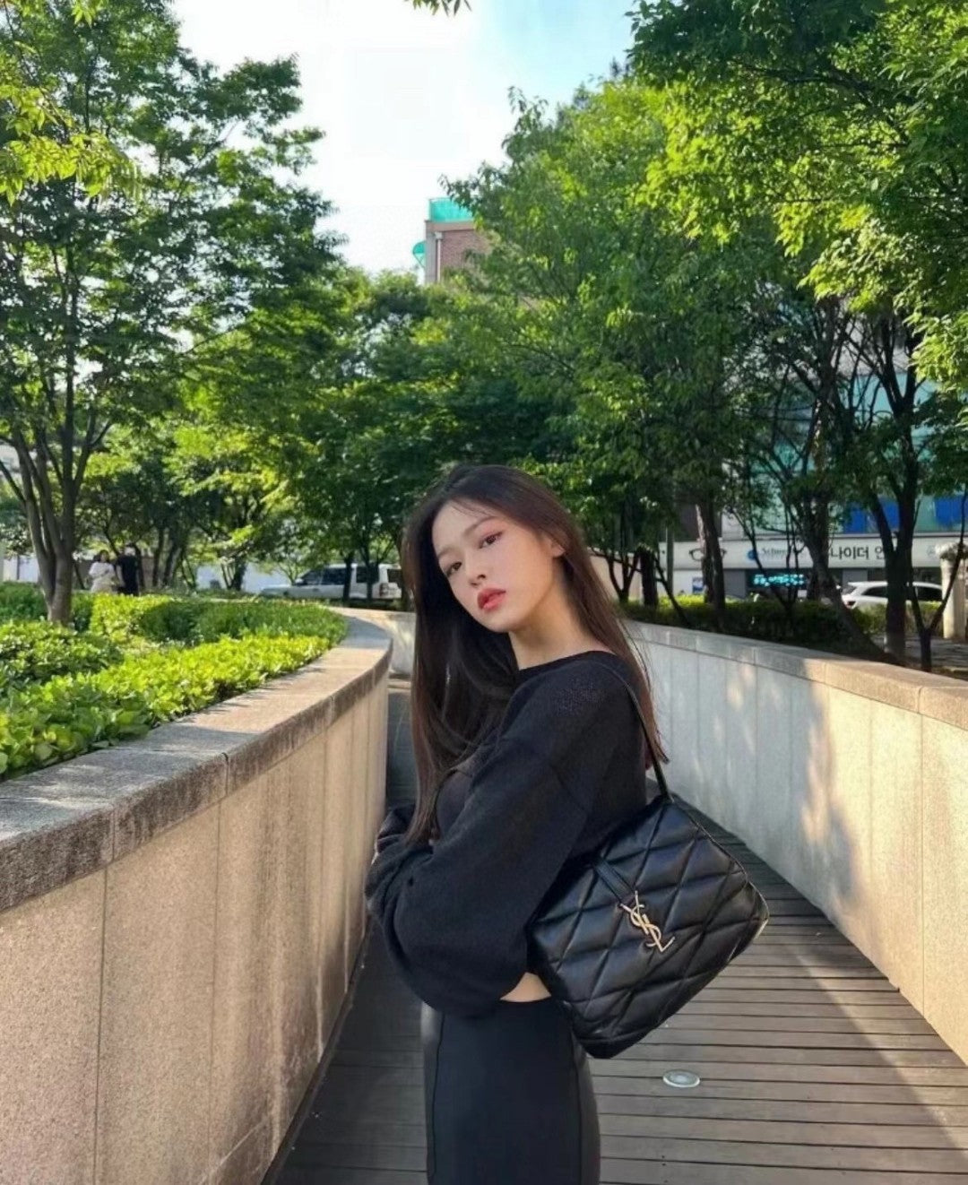 Y Le 57 Hobo Bag in Quilted Lambskin size: 27*20 cm