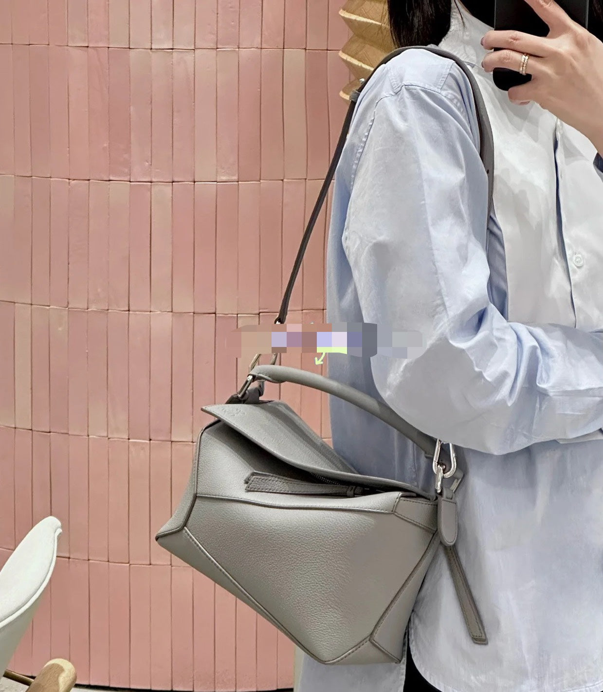 LOEWE Jonathan Anderson Puzzle Edge Crossbody Bag White, 24*10.5*16cm