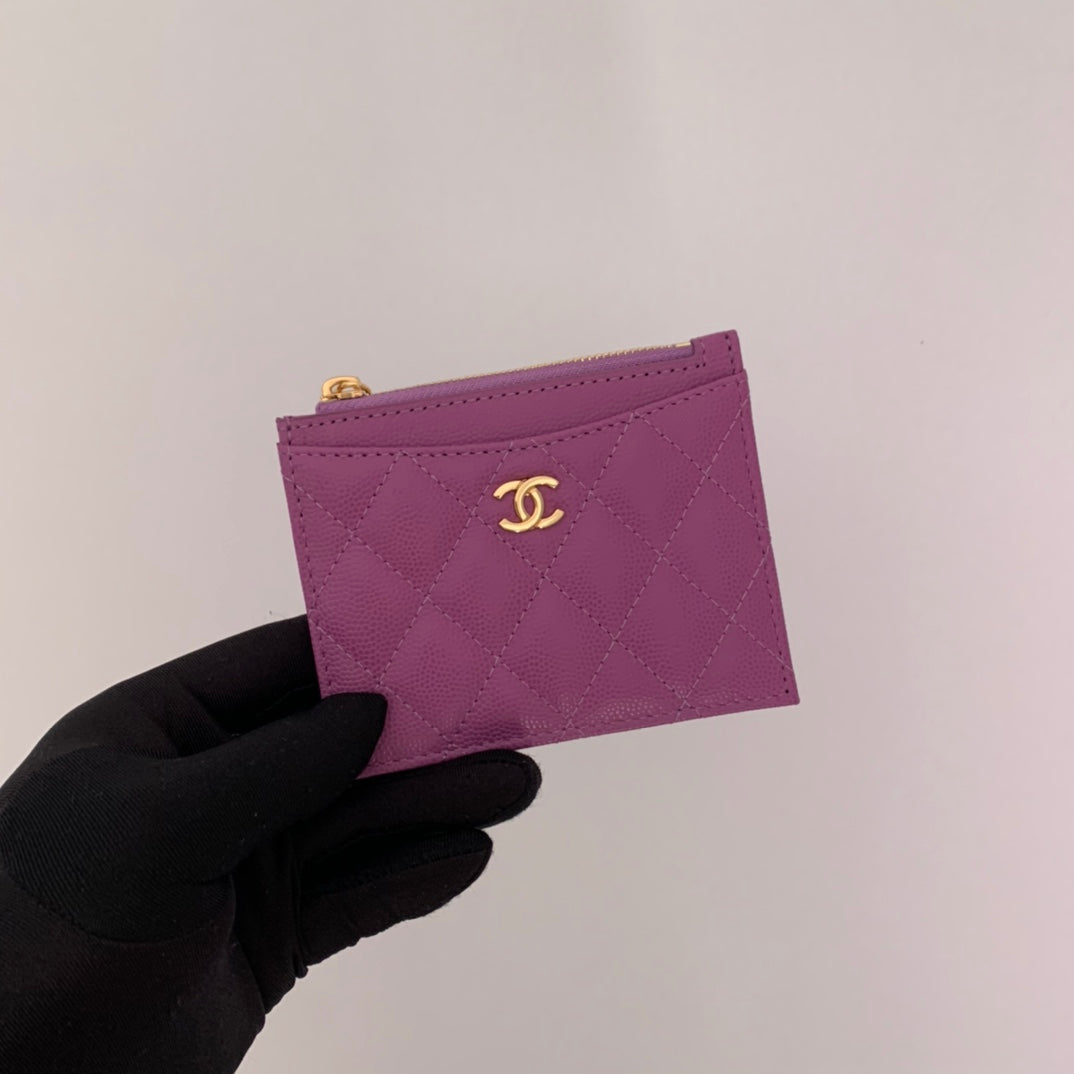 cc Flat Card Holder Purple Bag For Women 11.5cm/4.5in