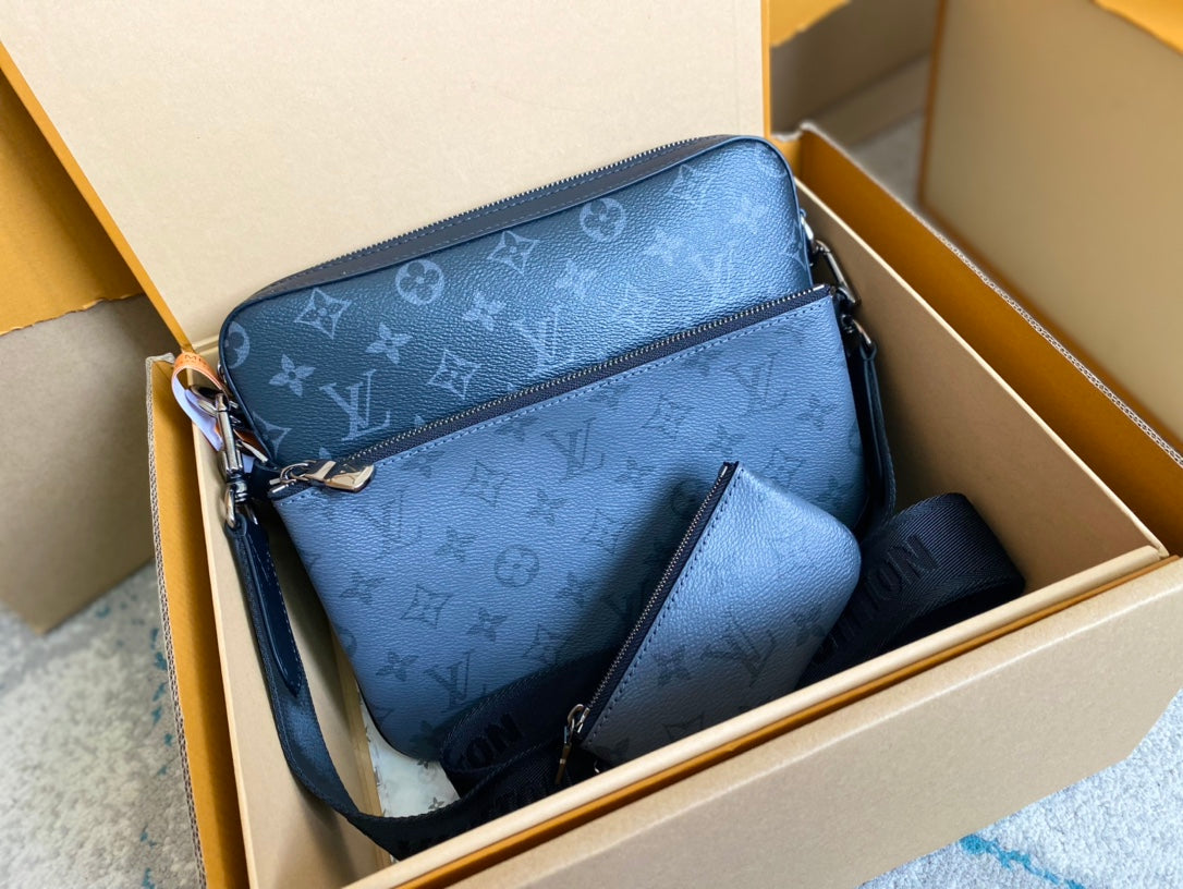 LOUIS VUITTON M69443 Trio Messenger Canvas Bag 25×18.5×7cm