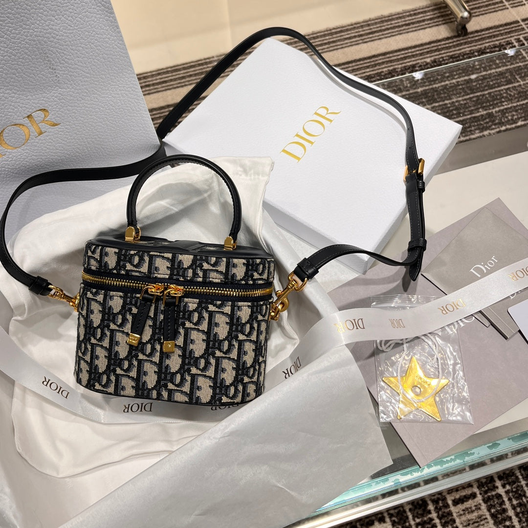 Dior Blue Dior Oblique Jacquard Bag 16x11x9.5cm