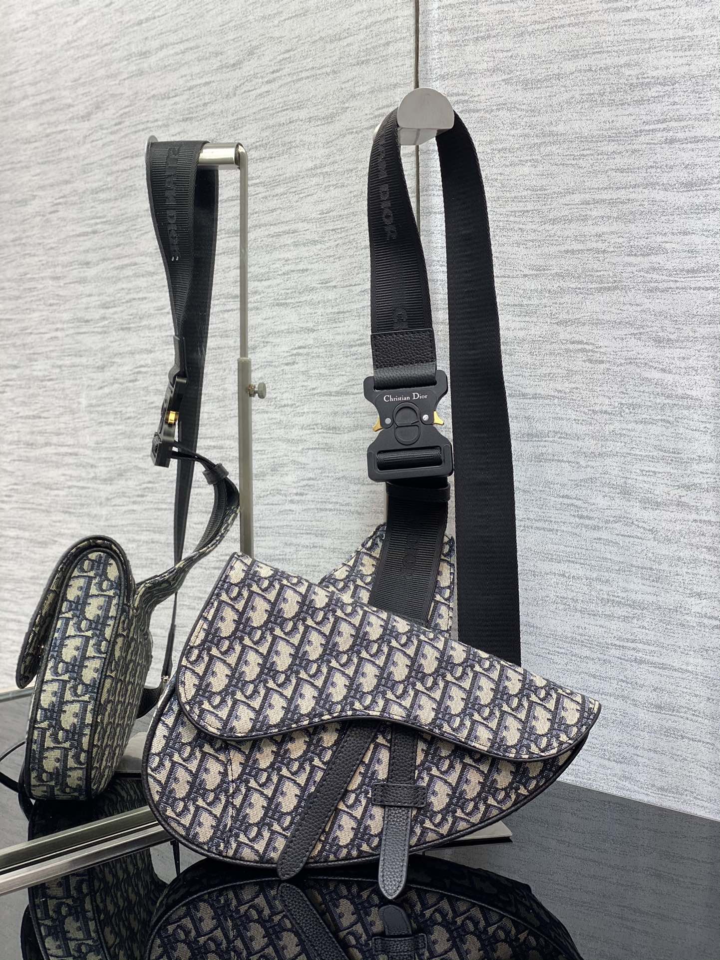 Dior Saddle Crossbody Bag Blue 26x19x4.5cm