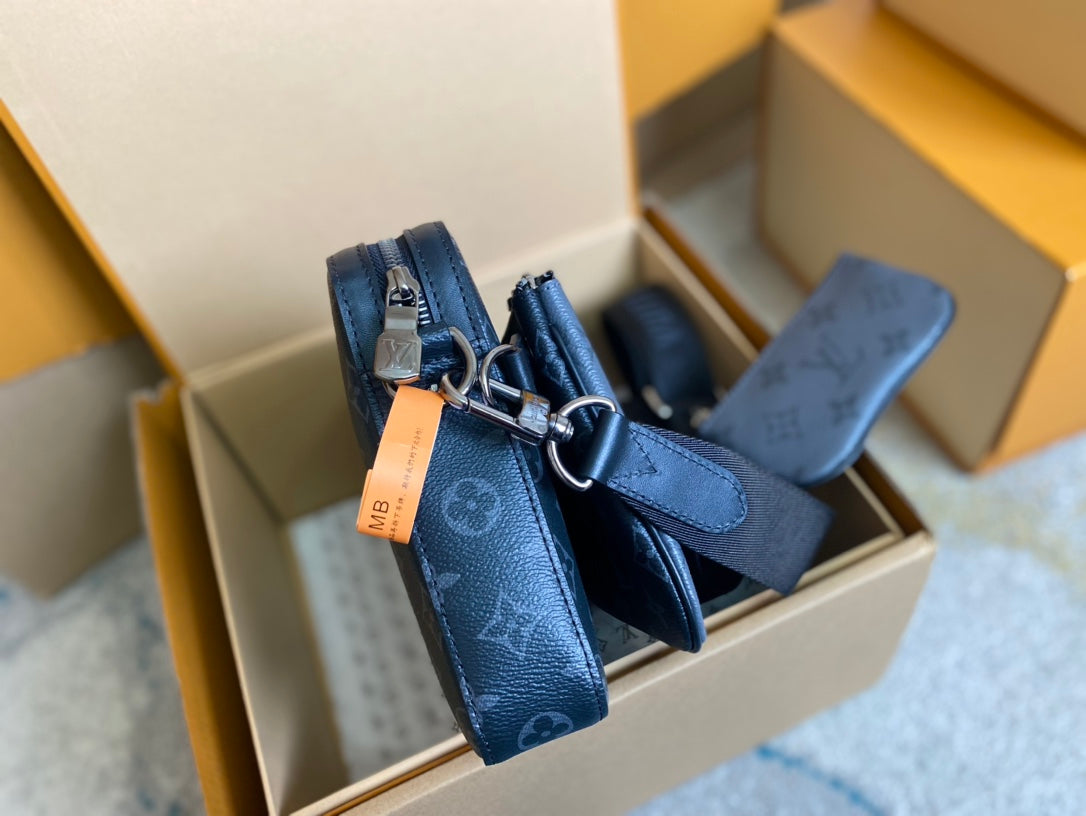 LOUIS VUITTON M69443 Trio Messenger Canvas Bag 25×18.5×7cm