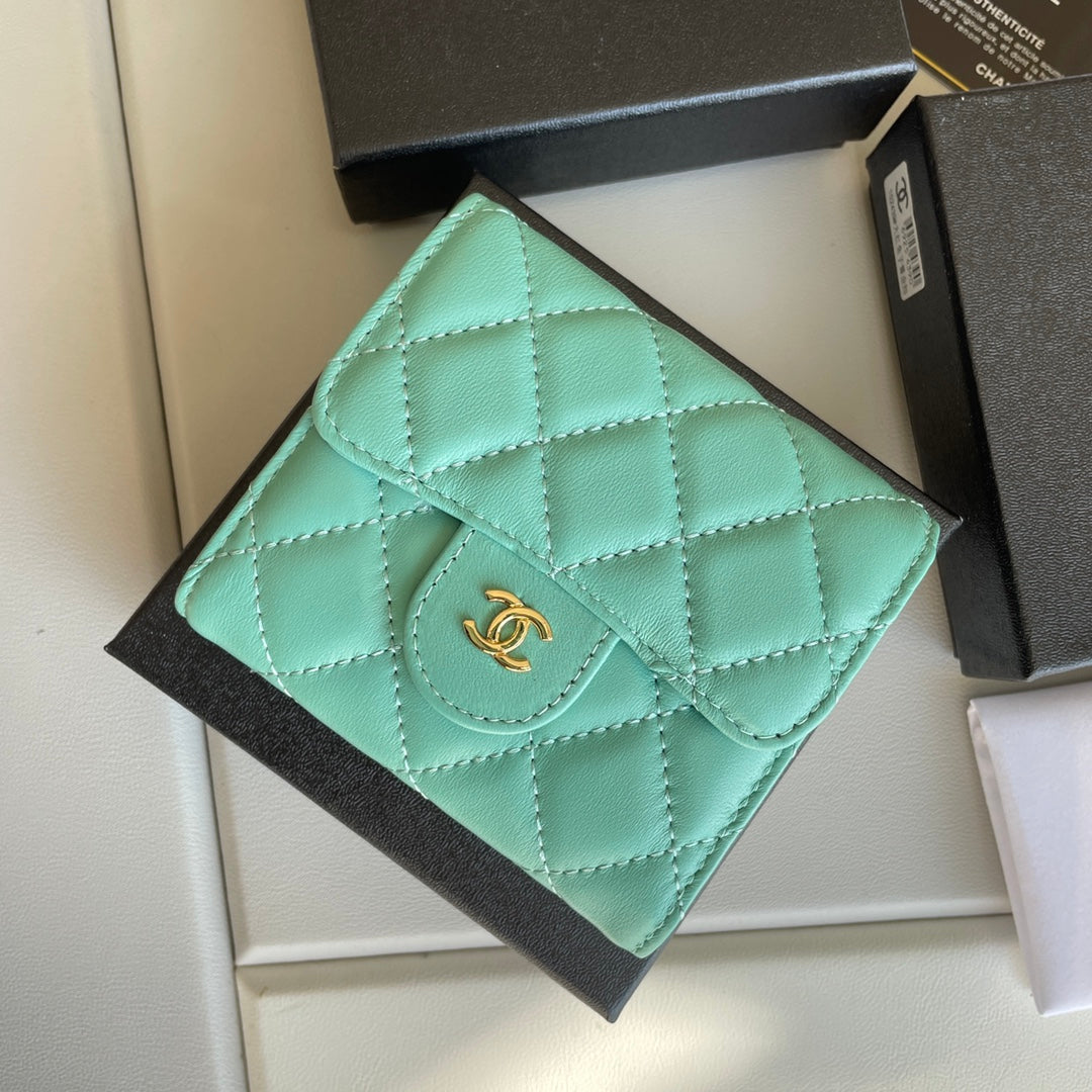 cc Small Classic Flap Wallet Mint Bag For Women 10.5cm/4.1in