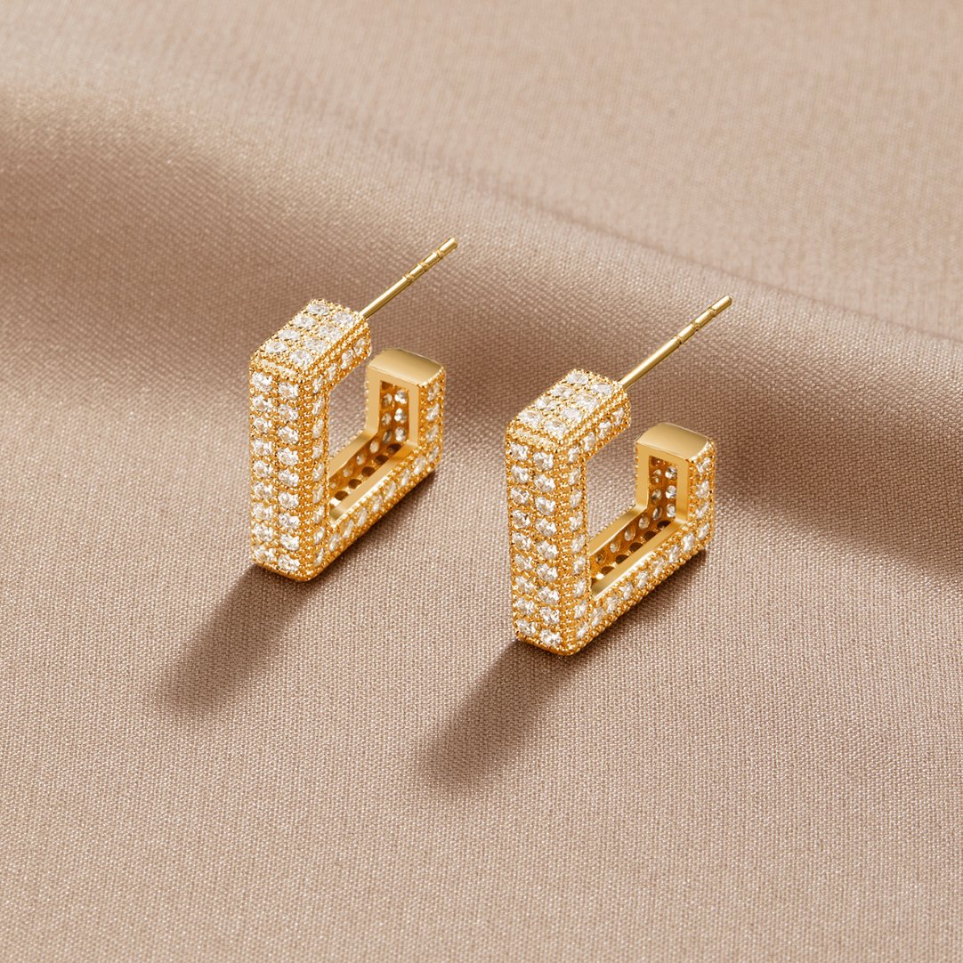 Amari Square Hoop Earrings