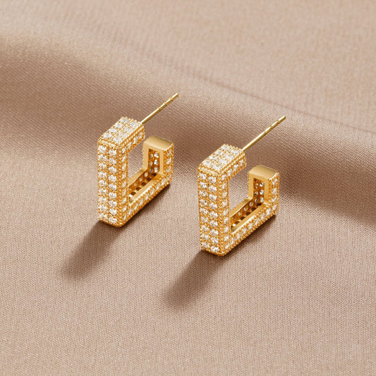 Amari Square Hoop Earrings