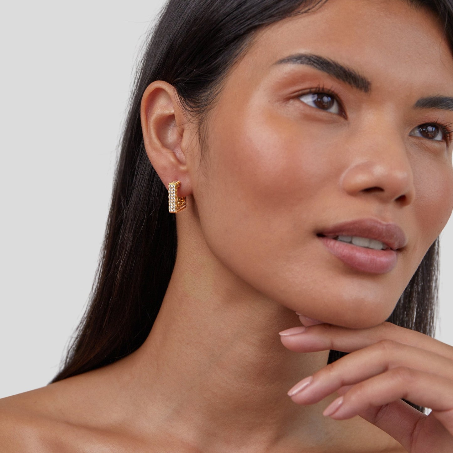 Amari Square Hoop Earrings