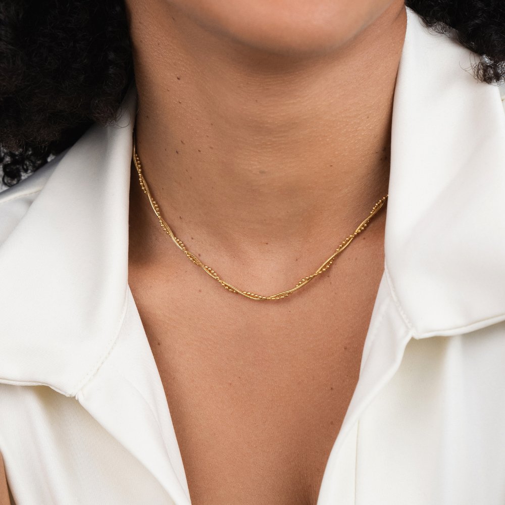 Amaya Twisted Gold Necklace