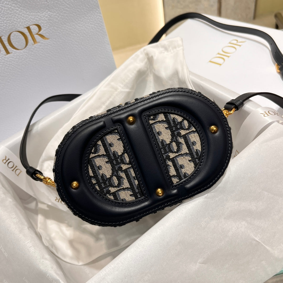 Dior Blue Dior Oblique Jacquard Bag 16x11x9.5cm