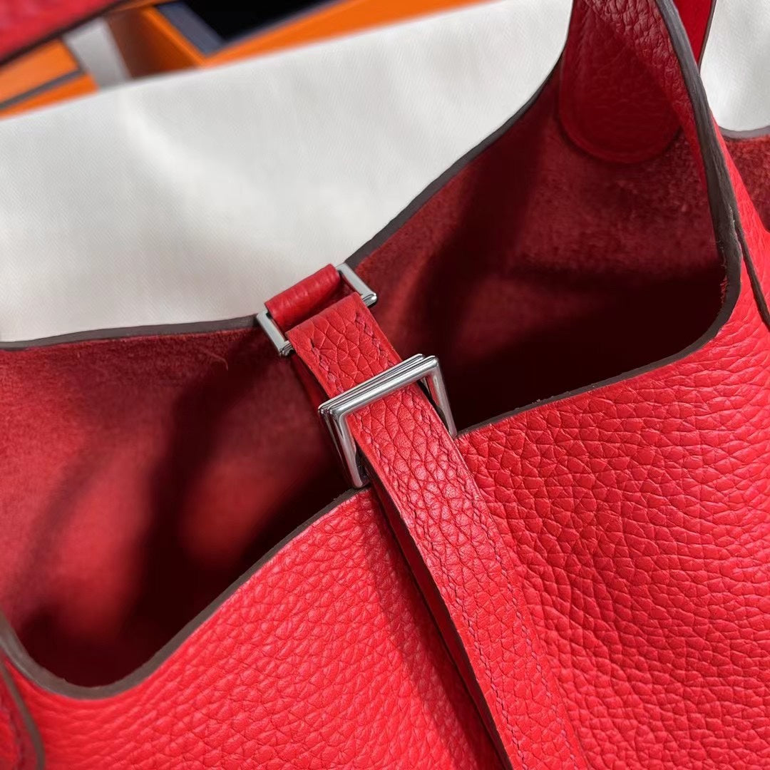 Hermes Picotin 18 Bag 18cm Red